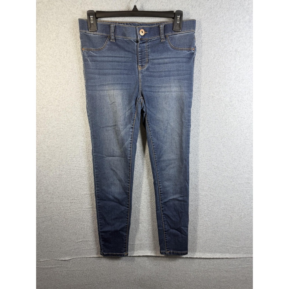 Vanilla Star Jeans Juniors M Blue Mid Rise Pull On Jegging Stretch Denim Pants